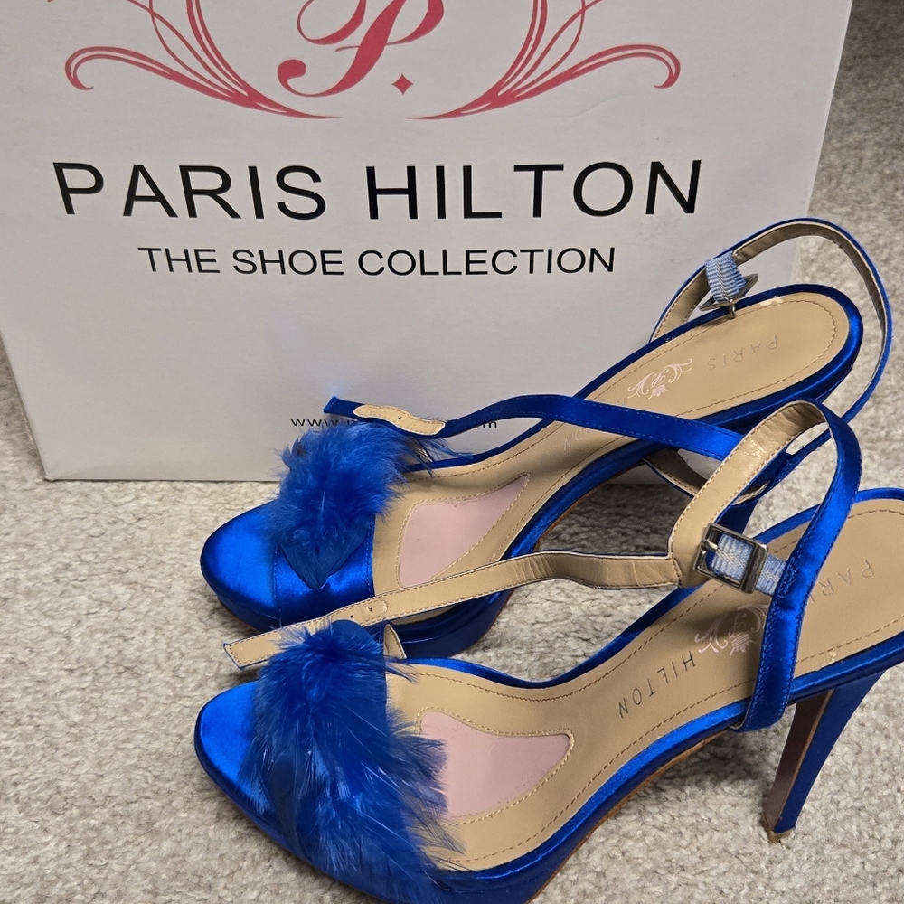 Size 10 Paris Hilton Royal Blue platform Heel
